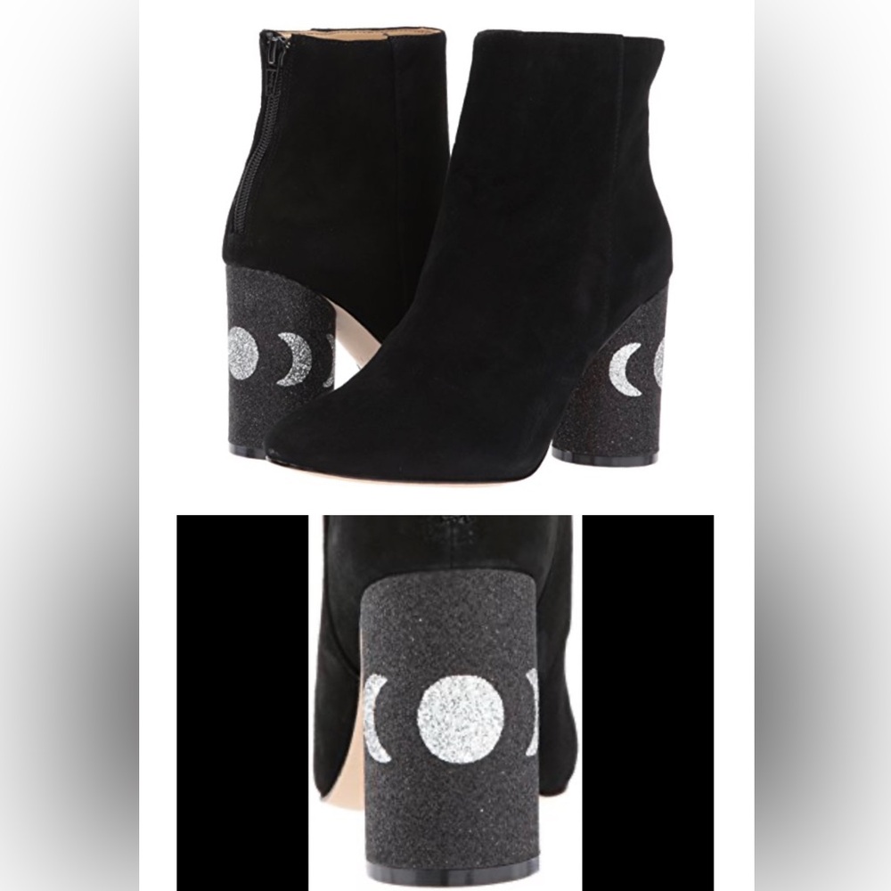 New in Box Katy Perry The Mayari *Suede Ankle Boot (Size 7.5) Black
